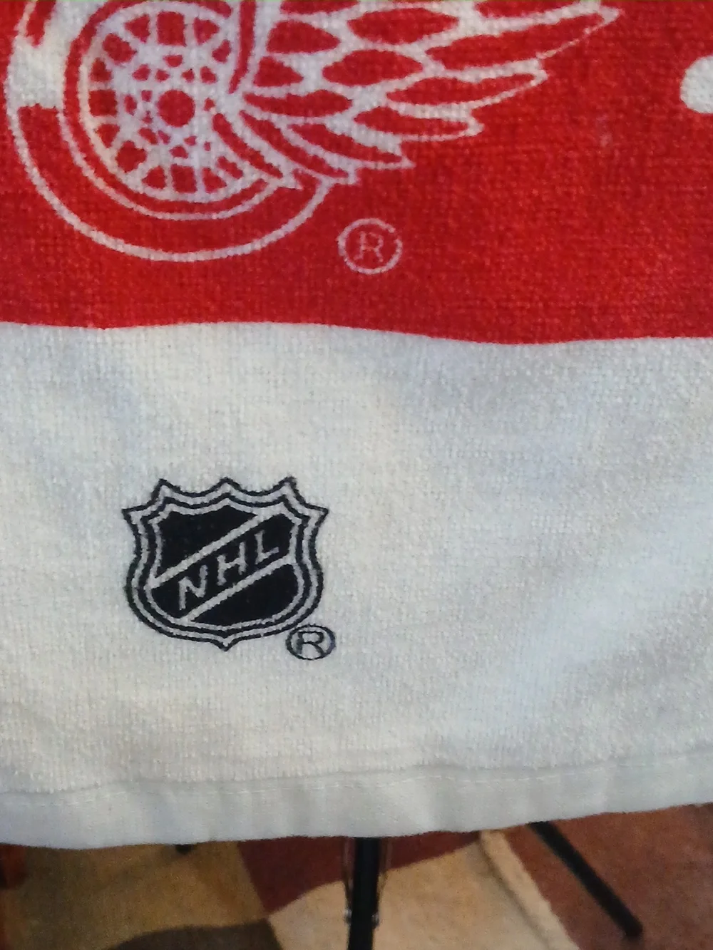 Wincraft Red and White Detroit  Redwings  Logo Beach Towel 30